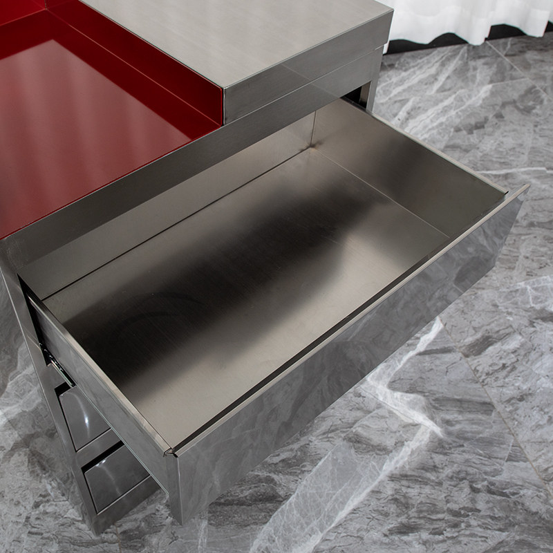 理发店工具柜美发店工具车抽屉式柜子剪发柜不锈钢发廊专用工具台