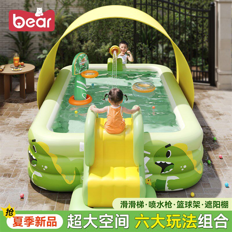 充气泳池宝宝儿童室内游泳池可折叠婴儿家用大型户外水池玩水池