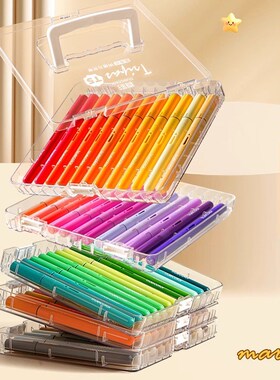 真彩直液式丙烯麦克笔软头儿童可水洗小学生美术专用水彩笔不透色