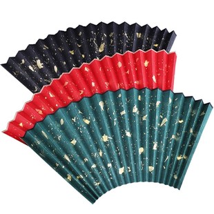 16方大洒金书法题字绘画复古风 10寸14方 施贵妃超薄苏工扇面9