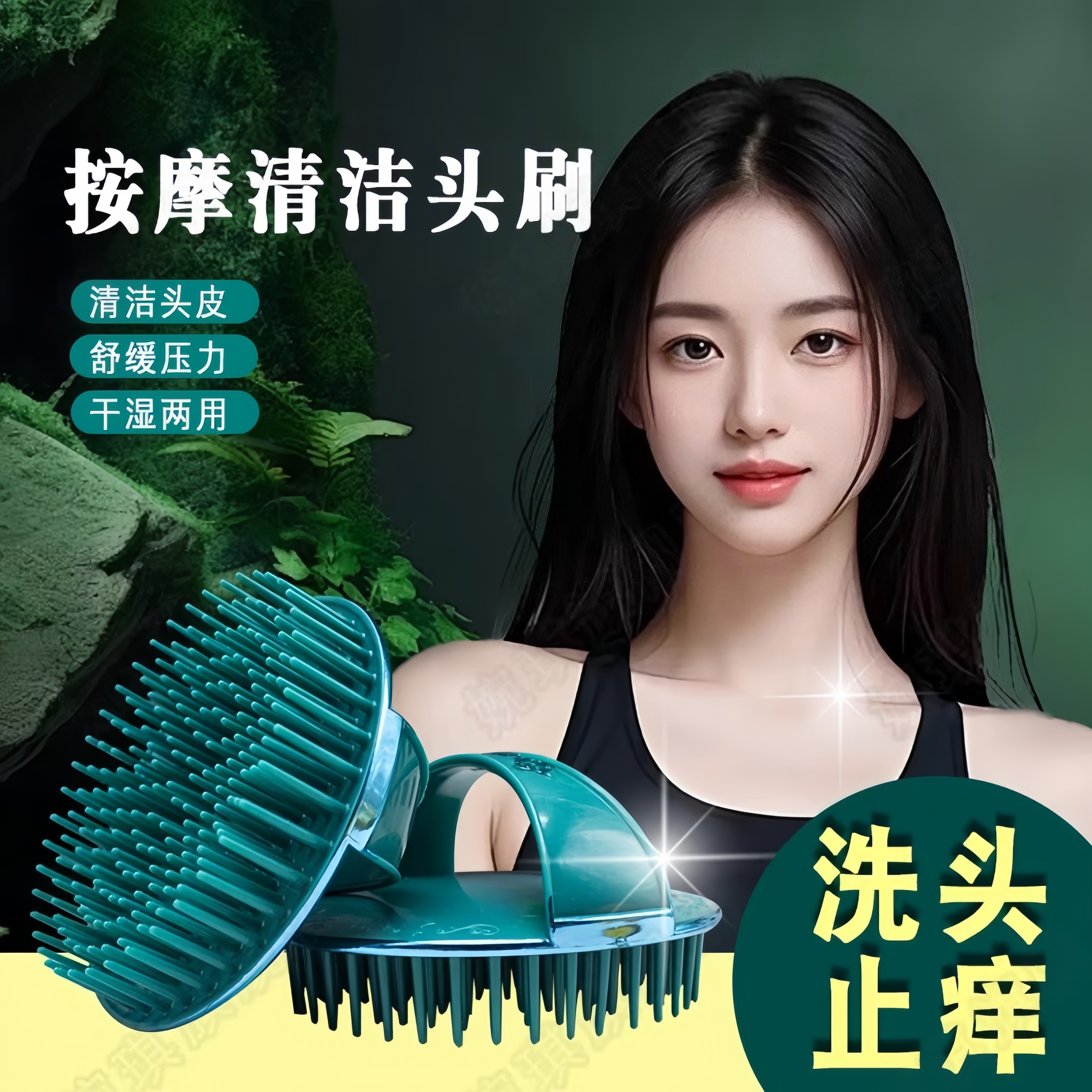 洗头刷按摩梳头疗专业洗头刷理发店专用养发头皮清洁止痒硬齿梳子