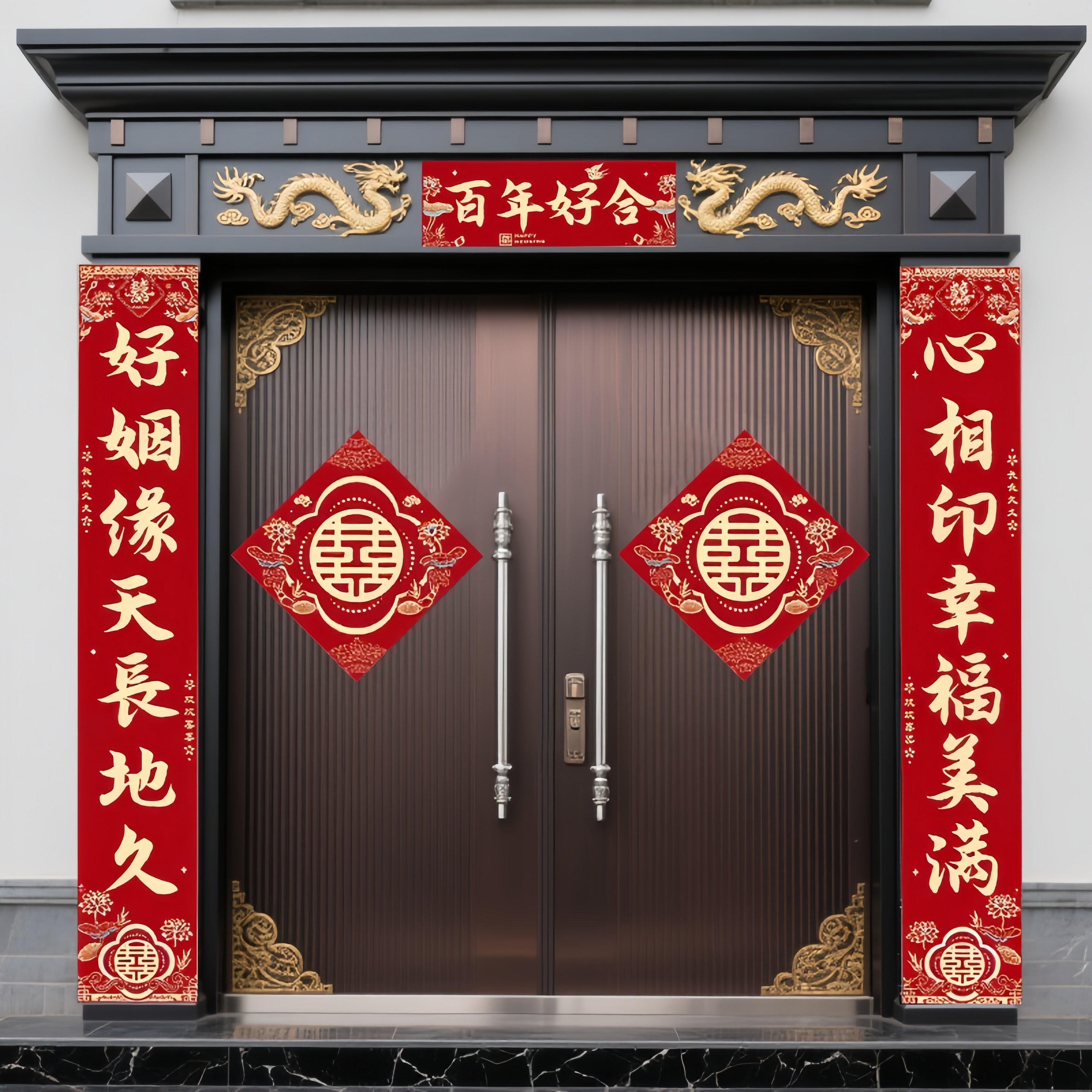 结婚对联男方农村大门3米喜联全套婚礼女方出嫁入户门喜字贴装饰,节庆用品/礼品,对联,淘宝优惠券,粉丝福利购,淘宝优惠卷