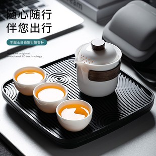 羊脂玉白瓷盖碗茶杯单个带盖带过滤家用茶具泡茶器防烫手抓壶