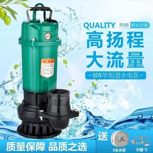 抽水水泵3寸4寸潜水泵清水泵220V农用灌溉家用大流量高扬程抽水泵