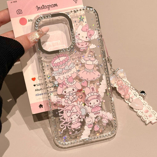 可爱草莓蛋糕猫咪防摔iPhone壳