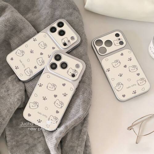 Kitty猫小羊皮防摔iPhone壳