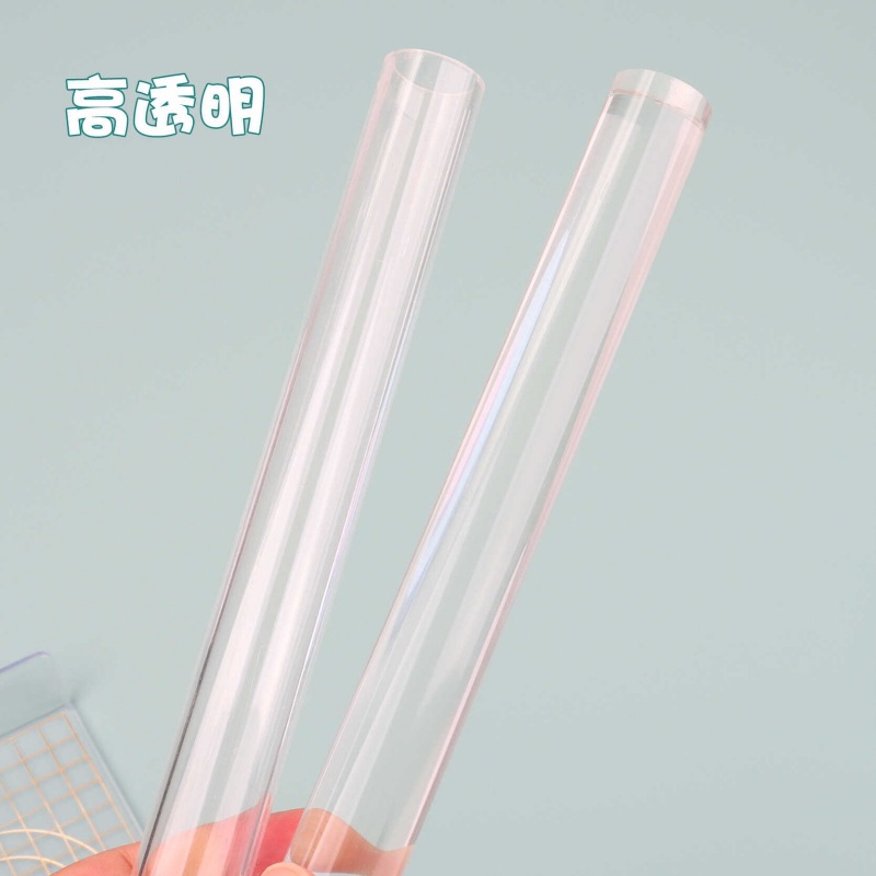 粉色粘土棒压泥棒空心擀面杖软陶