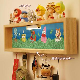 饰挂钩置物架 可爱卡通海绵宝宝入户门玄关门后钥匙收纳挂架创意装