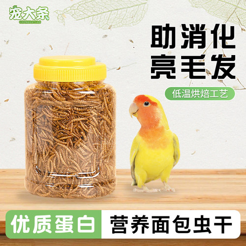 宠大条面包虫干鸟食饲料