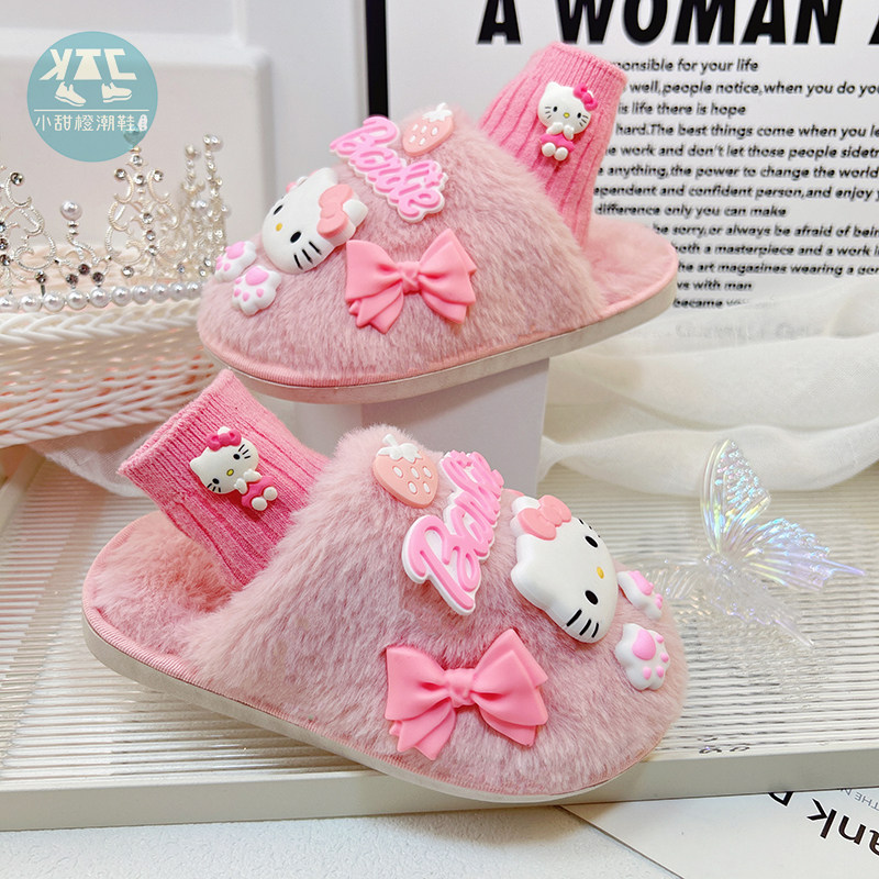 猫咪棉拖冬鞋儿童冬天毛拖鞋防滑2025新款保暖室内可爱居家高颜值