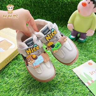 儿童加绒二棉运动鞋男孩男童女童新款加棉保暖高帮德训鞋女孩板鞋