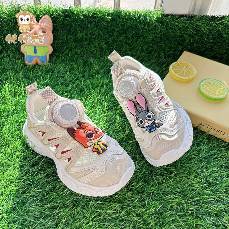 女童网面透气运动鞋女款春款春季鞋子儿童跑步鞋软底轻便2026新款