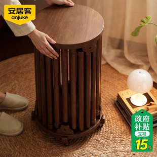 安居客实木堆叠凳六合一叠叠凳客厅餐桌椅可叠放凳子家用结实耐用