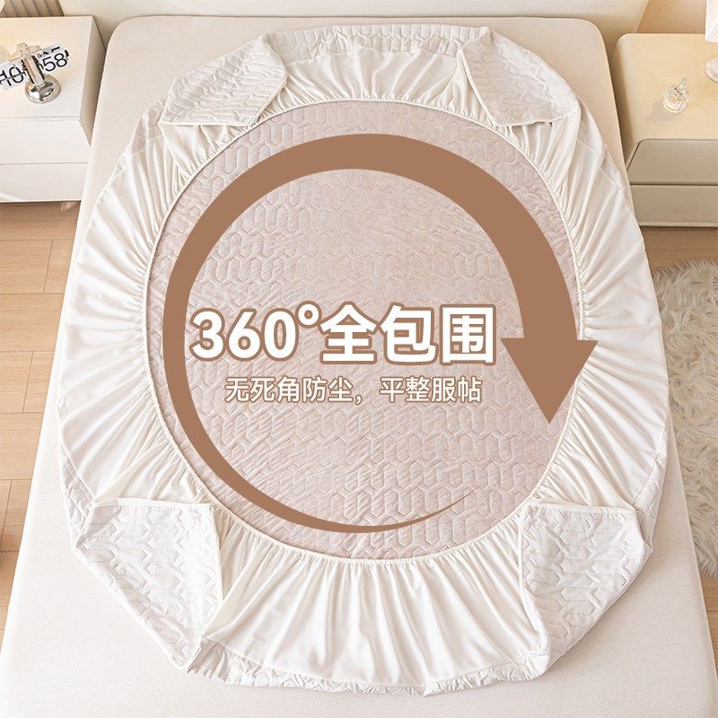 A类夹棉床笠罩单件2024夏新款全包床罩席梦思床垫保护床单三件套,床上用品,床笠,淘宝优惠券,粉丝福利购,淘宝优惠卷