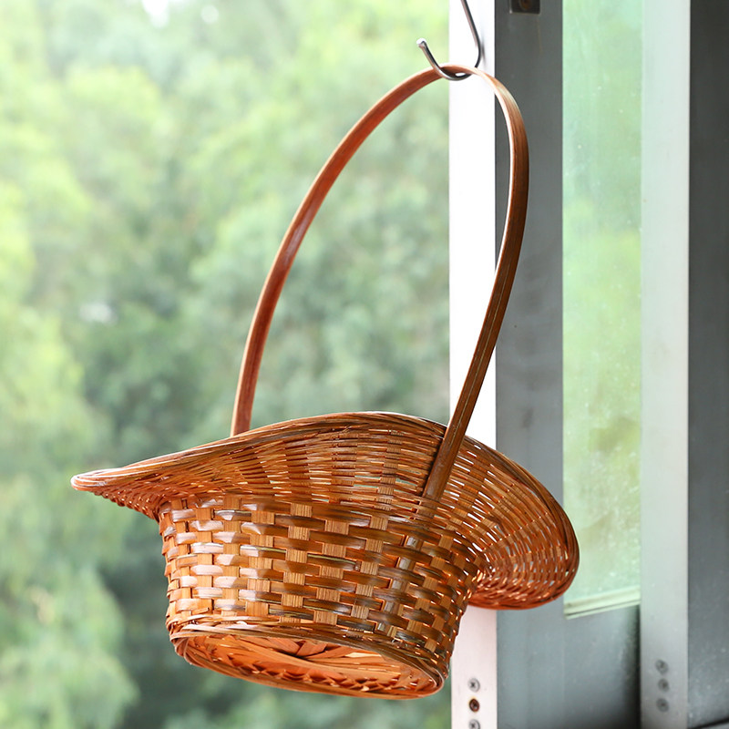 竹编公仔篮手提篮水果篮桌面收纳竹篮子零食糕点竹制品竹子编织,特色手工艺,竹编/竹雕,淘宝优惠券,粉丝福利购,淘宝优惠卷