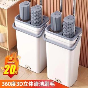 海绵拖把2023家用拖把一拖净卫生间厕吸水大号胶棉清洗桶拖地神器