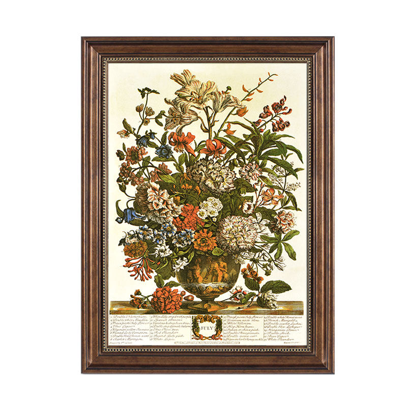 威廉莫里斯幸福树美式玄关装饰画餐厅花卉壁画欧式挂画复古仿油画