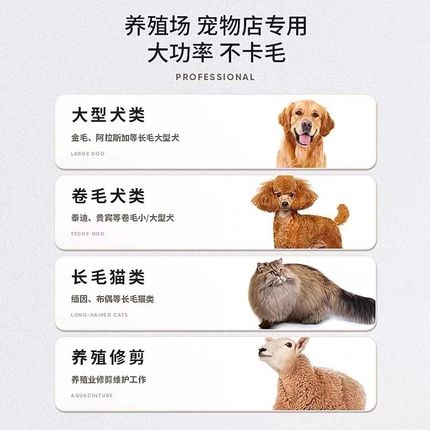 宠物电推剪不剃光加厚留毛刀头3 6 9 12mm狗狗猫咪剃毛器陶瓷配件
