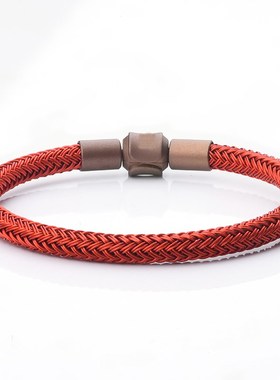 粗版钢丝绳手绳手链可穿转运珠适用于周家XL刺青系列金珠手链男