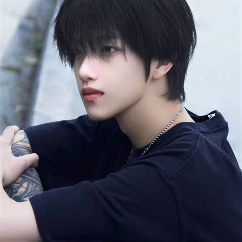 假发男短发韩版帅气男士发型cos日系少年感dk网红时尚自然全头套