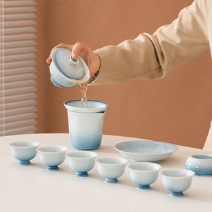 套组家用轻奢礼盒装 陶瓷功夫茶具套装 茶道喝茶品茗泡茶壶茶杯组合