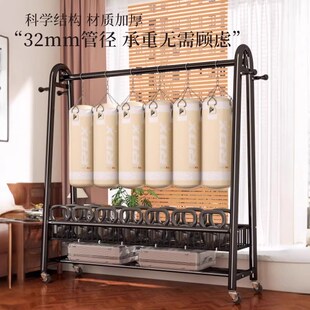 简易衣帽架落地卧室挂衣架子可移动晾衣架室内房间金属置物架家用