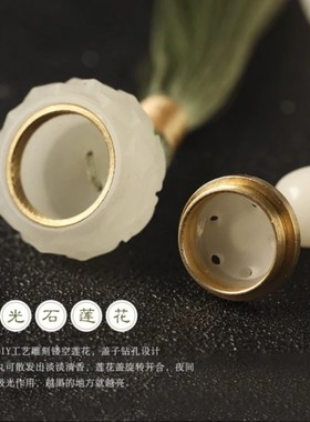 大白2.0带夜光灯囊白玉菩提根手作手串男女百搭手链手持菩提子