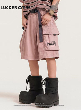 LUKER CMSS美式短裤工装机能薄款夏季口袋潮牌潮流宽松休闲五分裤