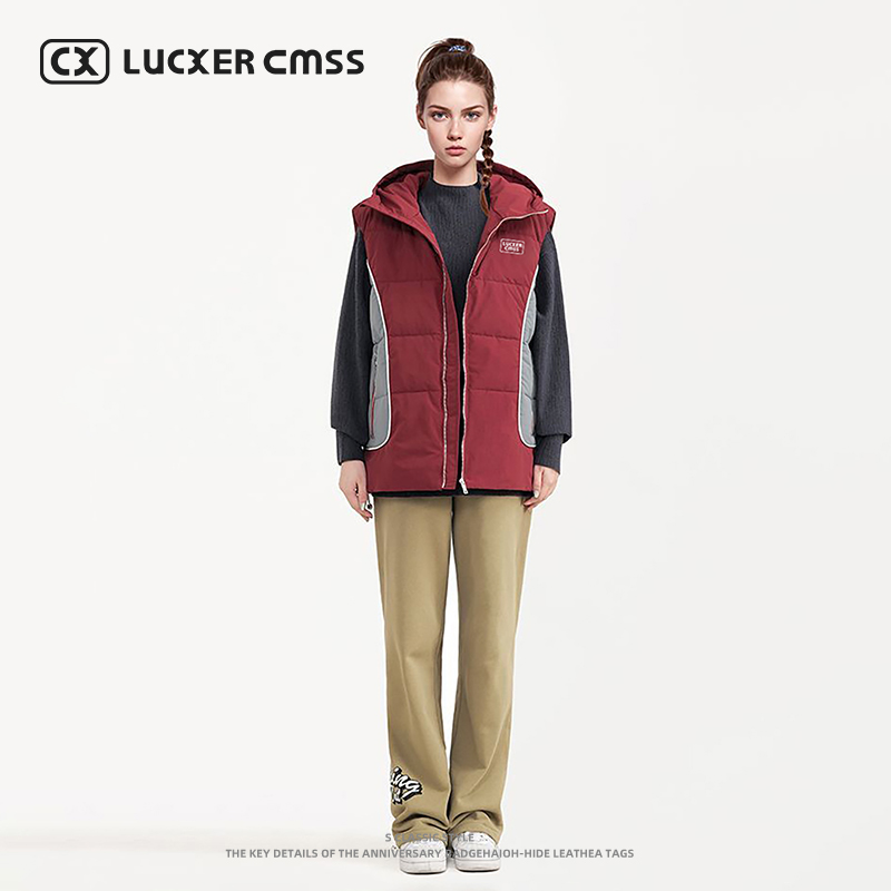 LUKER CMSS高街潮牌休闲百搭宽松马甲男女同款