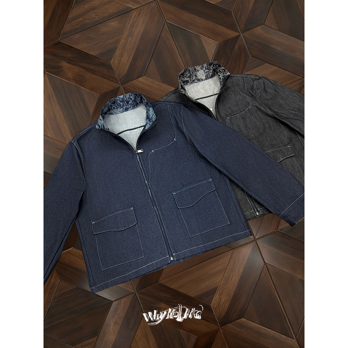 序77 秋季美式复古新款水洗刺绣休闲百搭立体牛仔外套,男装,夹克,淘宝优惠券,粉丝福利购,淘宝优惠卷