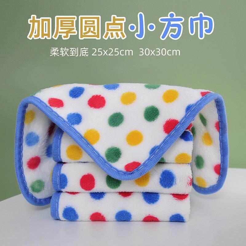 加厚圆点抹布不沾油洗碗布吸水不掉毛百洁布厨房家用毛巾清洁布