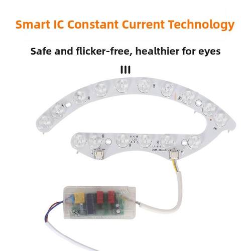 全光谱吸顶灯led灯芯替换光源护眼防蓝光灯带卧室灯替换圆形灯盘