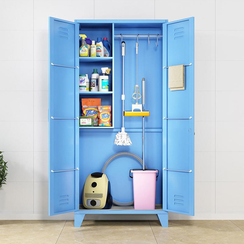 304不锈钢清洁柜学校卫生保洁柜教室阳台拖把扫把工具储物收纳柜