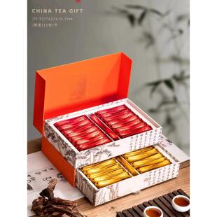 新款双层茶叶礼盒岩茶大红袍肉桂红茶通用一斤装高档包装盒空礼盒