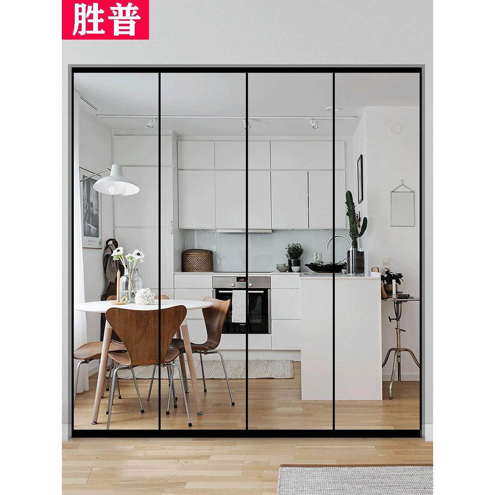 定制极简窄边框钛镁铝合金推拉门吊趟门玻璃移门厨房阳台隔,全屋定制,卧室门,淘宝优惠券,粉丝福利购,淘宝优惠卷