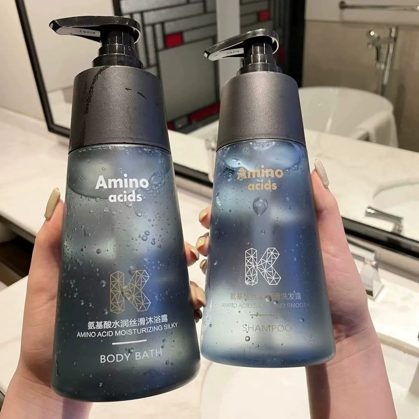 控油蓬松洗发水沐浴露套装久留香