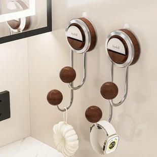 bydoll挂钩茄子好物强力真空吸盘承重粘钩浴室门后免打孔壁挂衣钩