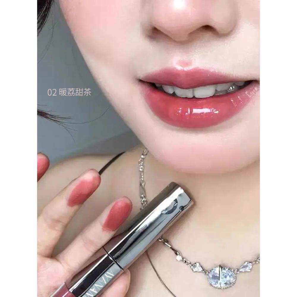 双头口红雨衣镜面水光持久防水不易掉色玻璃唇口红唇釉唇膏定型液