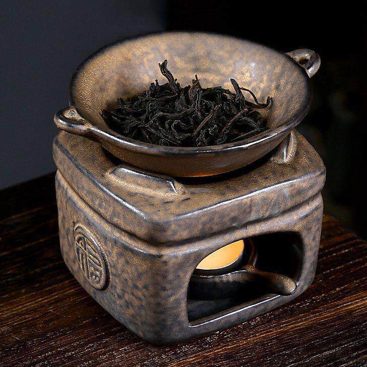 日本精工粗陶烤茶炉熏香薰炉蜡烛加热烘茶醒茶提香温茶炉陶瓷香炉