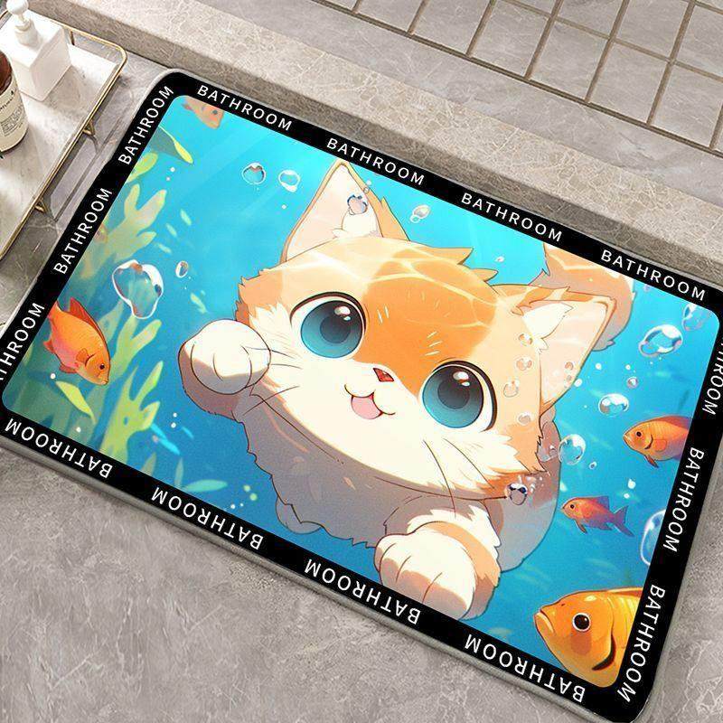 软硅藻泥浴室垫门口地垫卫生间吸水防滑速干家用门口脚垫卡通毯垫,家庭/个人清洁工具,地垫,淘宝优惠券,粉丝福利购,淘宝优惠卷