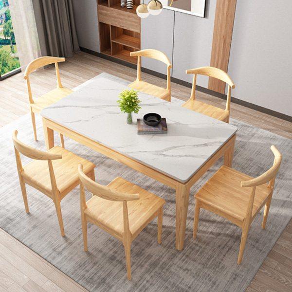 岩板餐桌椅组合简约现代家用长方形实木餐桌23款奶油风原木色饭桌,住宅家具,岩板餐桌,淘宝优惠券,粉丝福利购,淘宝优惠卷