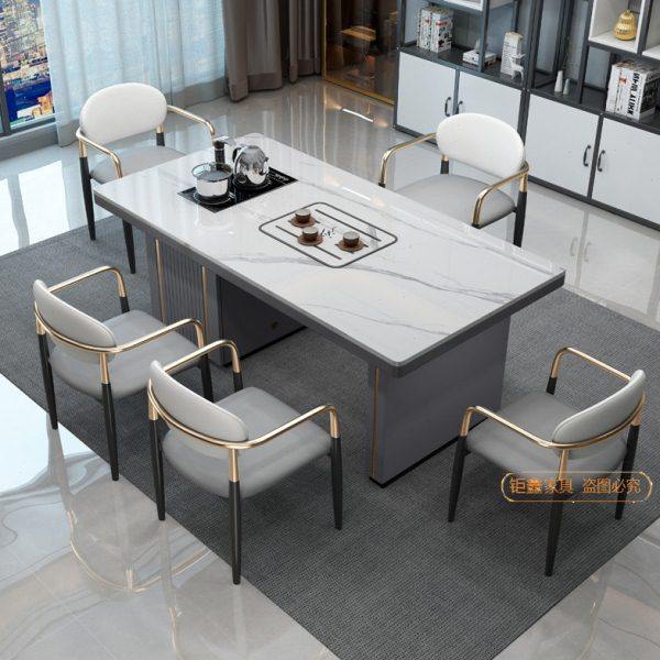 岩板茶桌椅组合轻奢家用飘窗喝茶烧水壶一体阳台高级办公室泡茶桌,住宅家具,茶几,淘宝优惠券,粉丝福利购,淘宝优惠卷