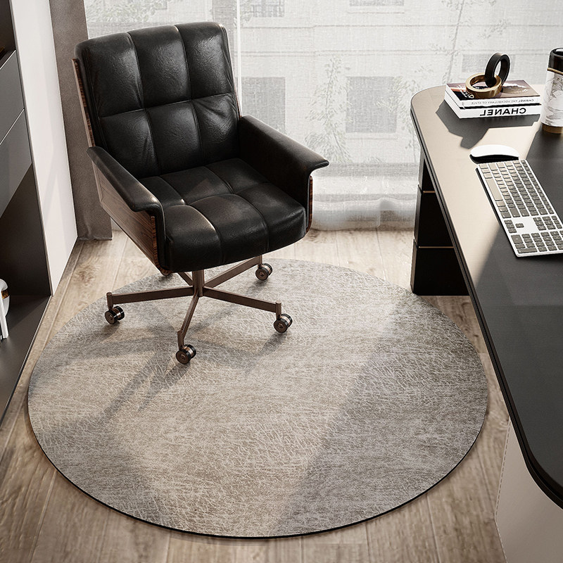 办公室电脑转椅圆形地垫可擦洗家用卧室书房吊篮摇椅隔Z音防滑地