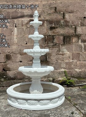 婚礼堂流水喷泉水池天使雕塑室内装饰婚庆道具影楼拍照摆件许愿池