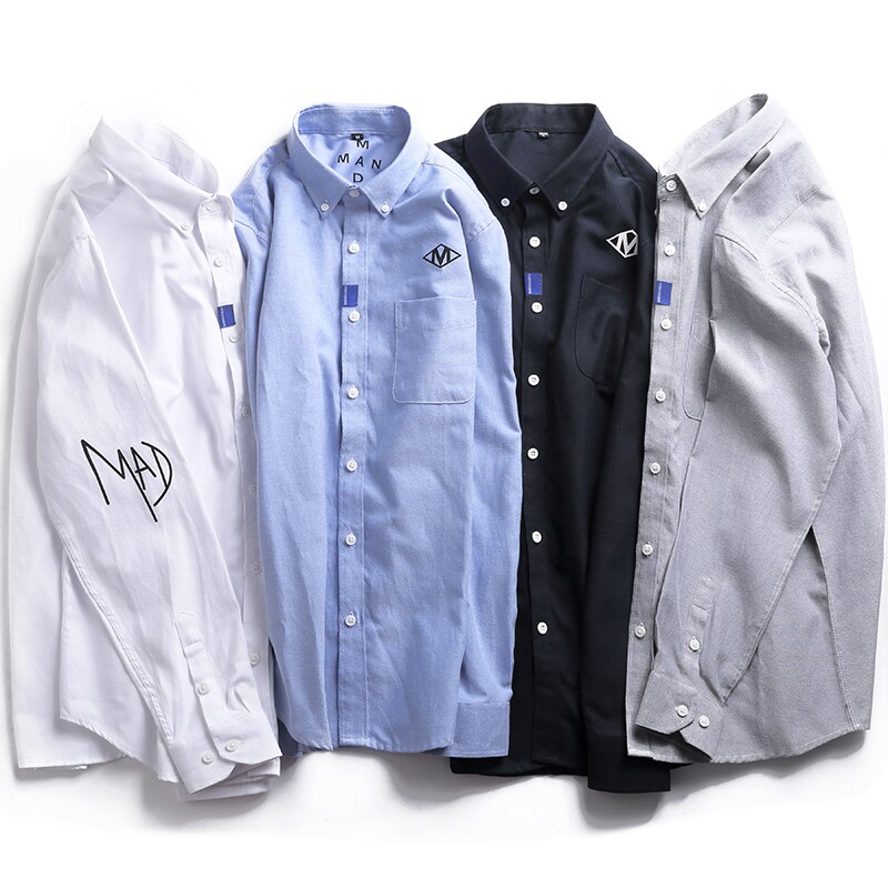 大码男士长袖衬衫加肥加大薄款胖子特大号纯棉衬衣牛津纺纯色衬衫