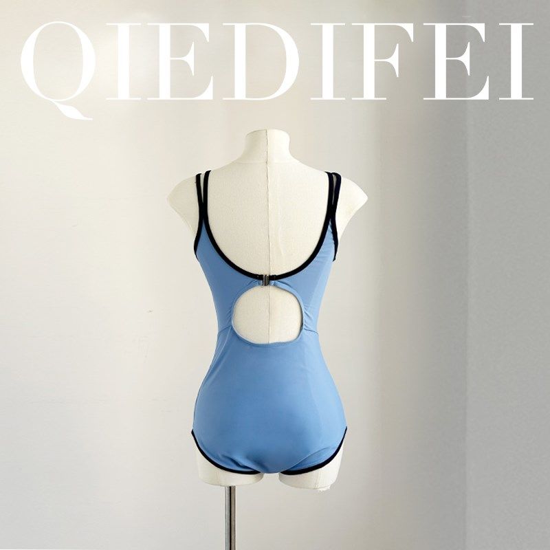 泳衣女连体单独平角裤竞速小胸少游泳馆可爱少女感竞技温泉游泳装