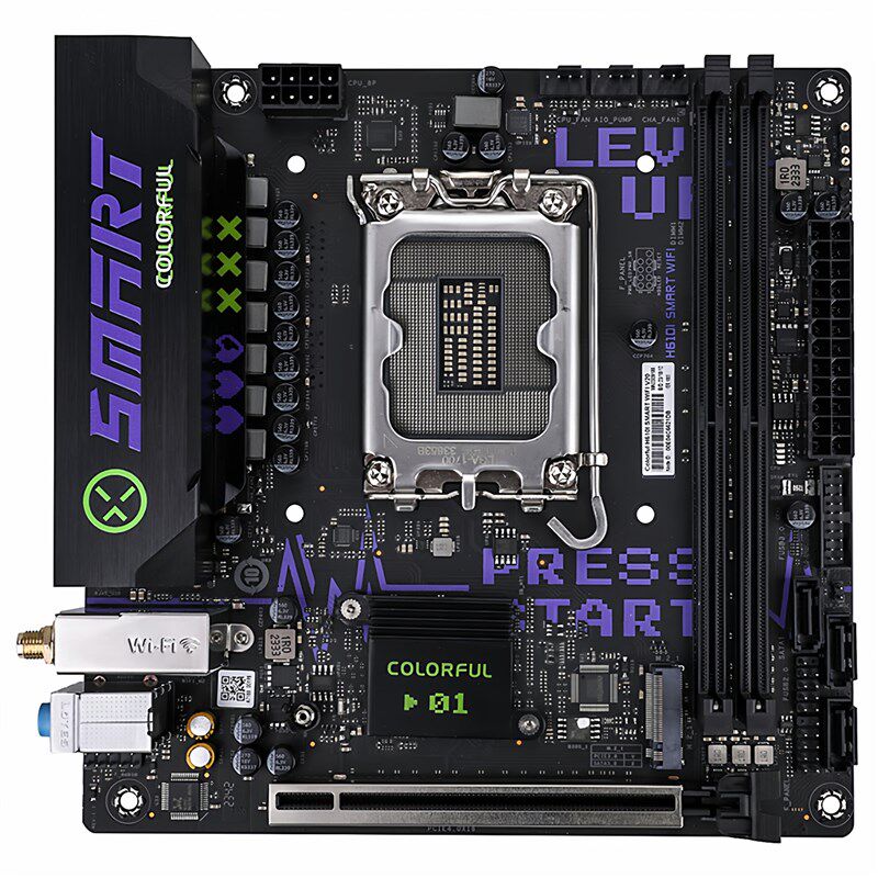 七彩虹h610itx迷你12代17x17台式电脑nas小主机主板cpu套装b760i