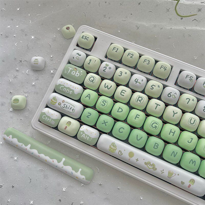 夏日甜品屋键帽MOG高度小馒头PBT热升华磁轴68/75/87/99/104/108