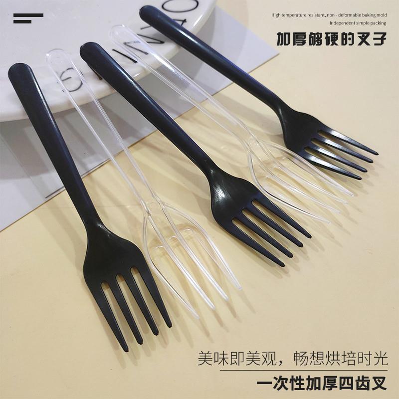 新货加厚一次性小叉子透明