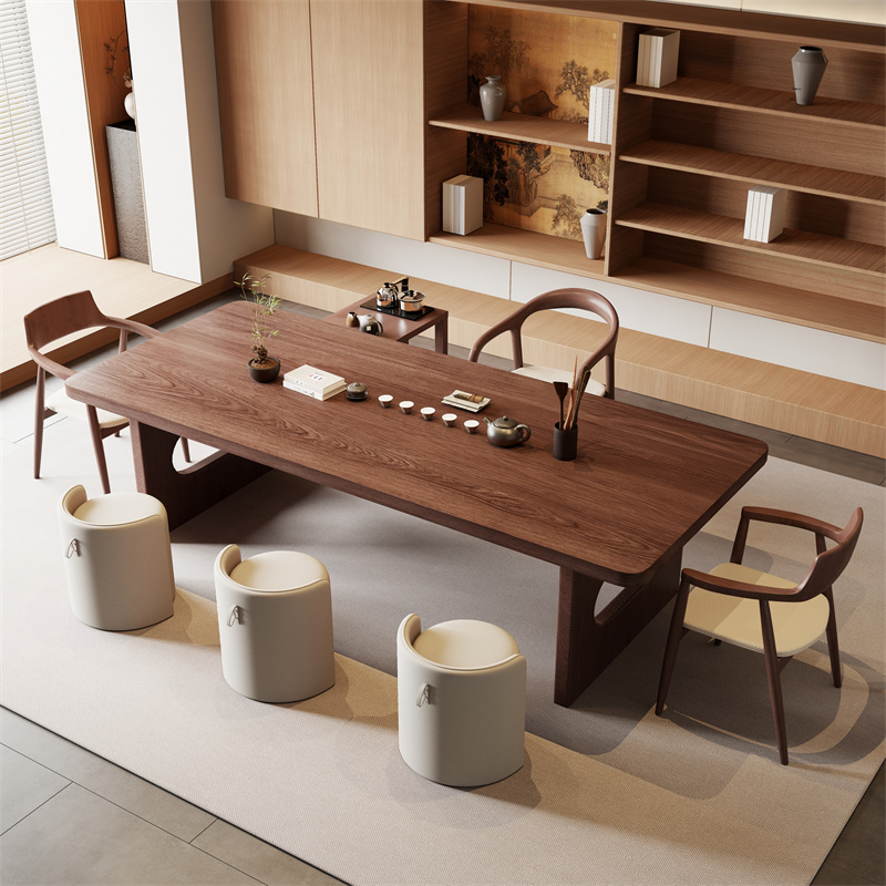 新中式实木茶桌椅组合